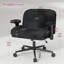 Chaise de bureau rembourrée de 28,3 po de largeur avec roulettes pour bureau à domicile, coiffeuse et dortoir-2067200341