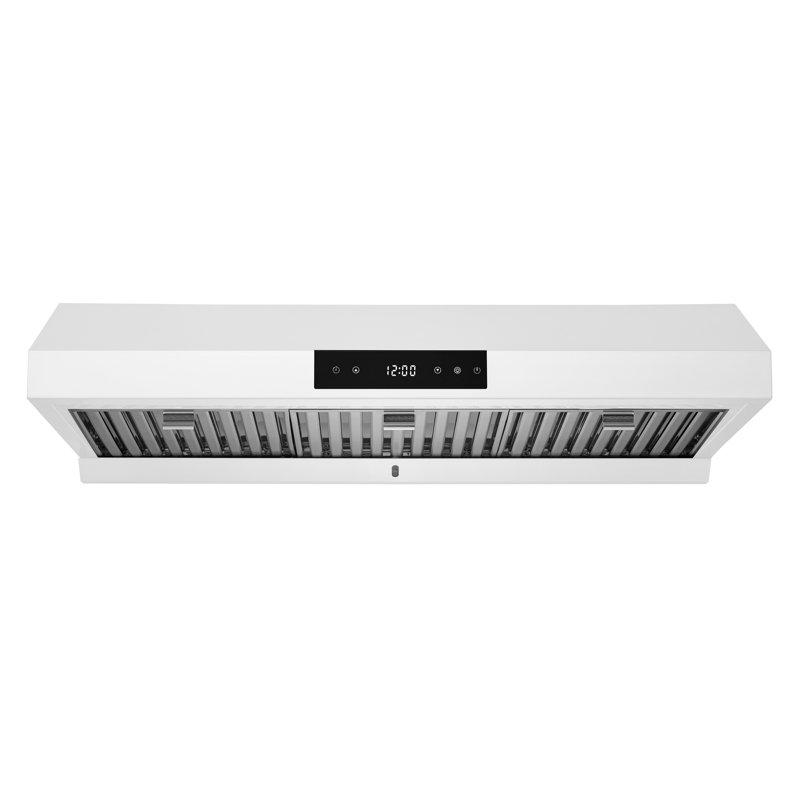 Hauslane Chef Series 36" Under Cabinet Range Hood - Matte White, Pro Performance, LED Lights, Touch Controls, 3-Way Venting