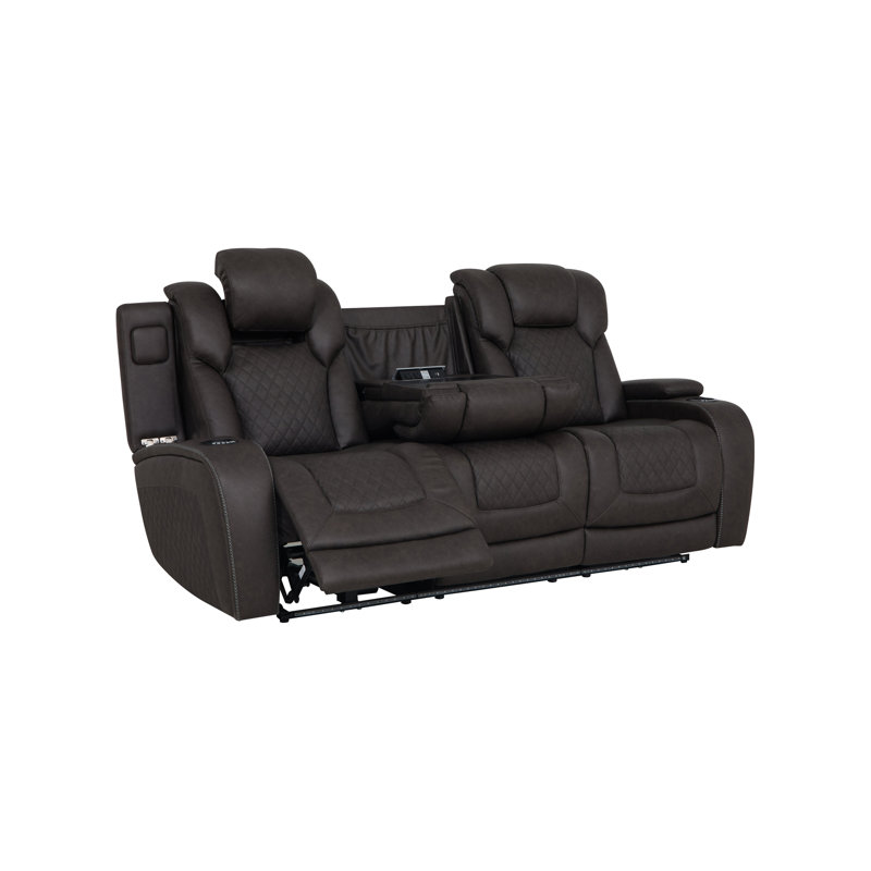 Canapé en microfibre gris foncé Wendell