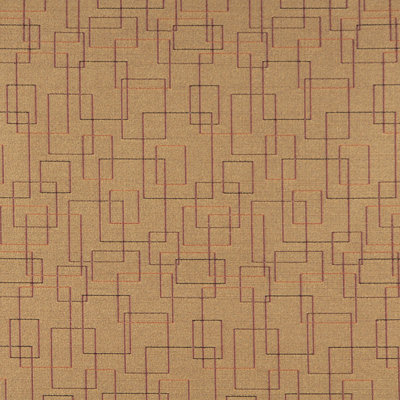 Tissu à carrés géométriques