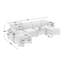Canapé modulaire surdimensionné, grand canapé en forme de U en velours Canapé confortable à 4 places avec 2 repose-pieds, 2 coussins lombaires, canapé profond pour le salon-2107926370