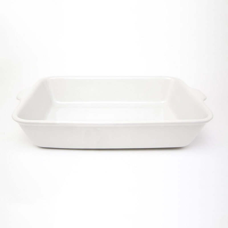 Carthage.Co Stoneware Rectangular Baking Dish, Pearl