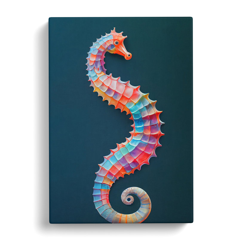 XC1022-3872X Seahorse In Colour No.4 - Wrapped Canvas Print, 76cm H x 50cm W x 3cm D