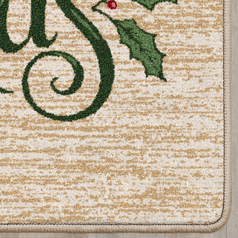 Houx de Noël, 2'8"x3'10" Rectangle