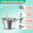 41Qt Stainless Steel Mexican Cazo Para Carnitas Set, 200,000Btu Propane Burner,21" Heavy Duty Outdoor Wok With 11.8" Fry Strainer Basket, Great For Carnitas, Braising, Seafood Boiling