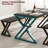 Square Dining Table Set for 4, Extendable Wooden Table with Upholstered Chairs, Compact Kitchen Set-261397106-261397104-261397114