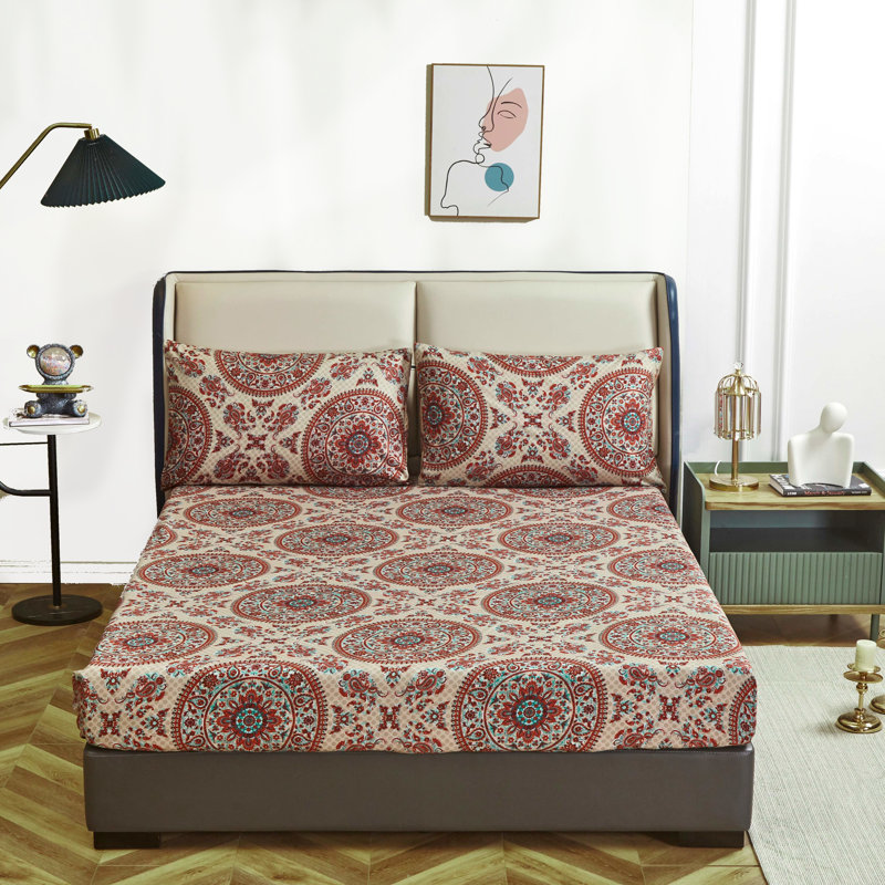 Sunshine Festival Microfiber Paisley Sheet Set, King