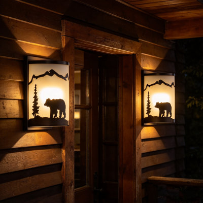 Applique murale encastrée de style chalet rustique