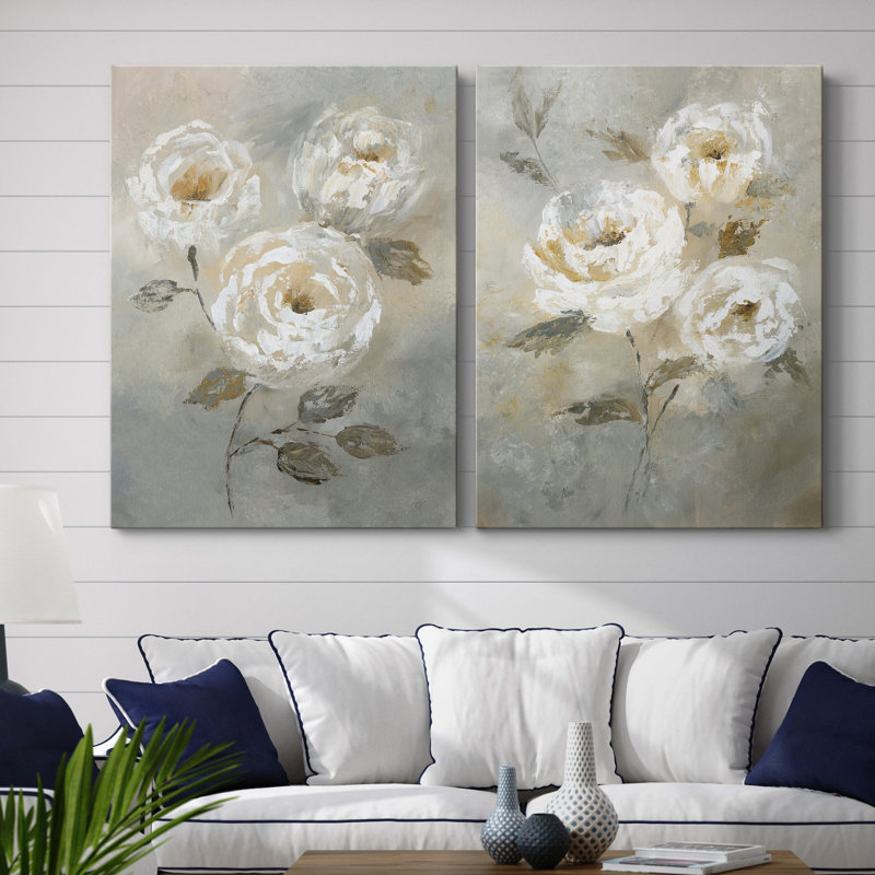 «Soft and Bold I», ensemble de 2 reproductions d'art, Pas de tapis, H 48 po x l 72 po x P 1 po, Toile tendue
