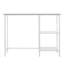 Bureau étudiant en métal / verre - blanc