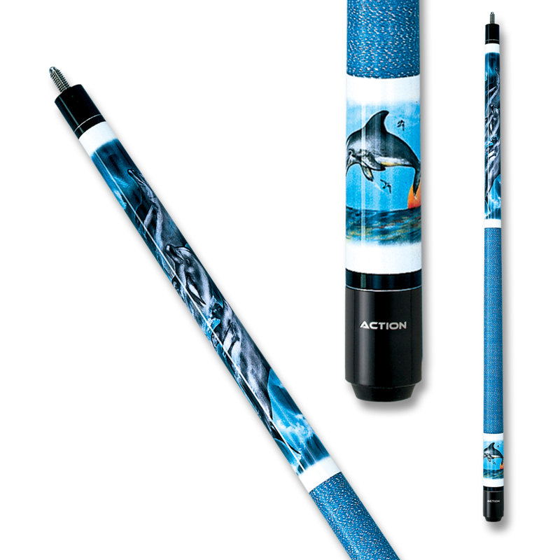 Action Adventure Dolphins Pool Cue, 18 oz.