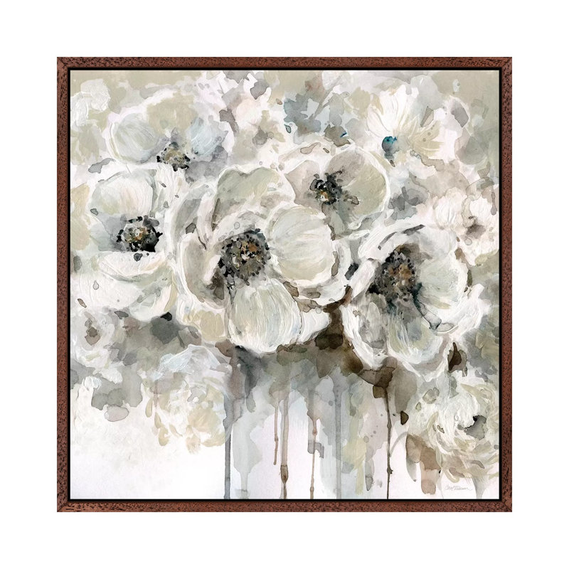 Quiet Moments by Carol Robinson - Painting on Canvas, 45.72 cm H x 45.72 cm W, Classic Brown Wood Framed