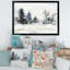 «Christmas Minimalistic Forest Landscape and Snow - Floater Frame, peinture sur toile»-59850600-59850601