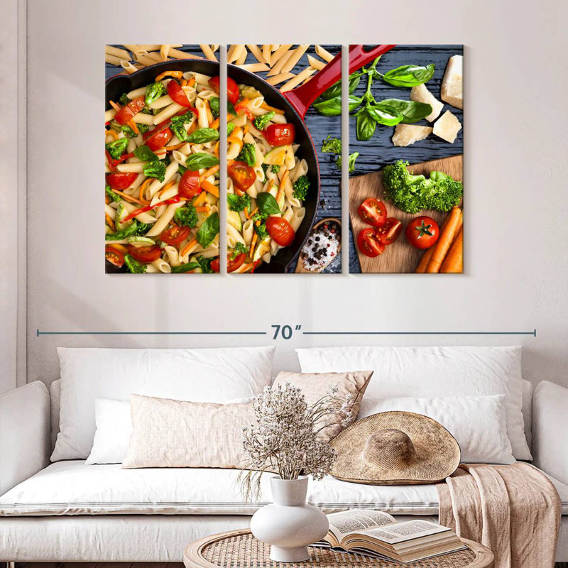 Yarlin Spring Vegetables Pasta, 32" H x 50" W