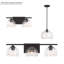 Luminaire suspendu / semi-encastré convertible 1 lumière Glint 12 po