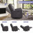 32.3" Wide Modern Ultra Comfortable Swivel Manual Recliner Chair with Glider-124582142