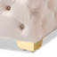 Velvet Tufted Square Solid Colour Cube Ottoman-1018714357