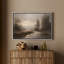 «Misty River Path Through Quiet Woodland at Dusk», reproduction d'art encadrée-1083937016-1083937018