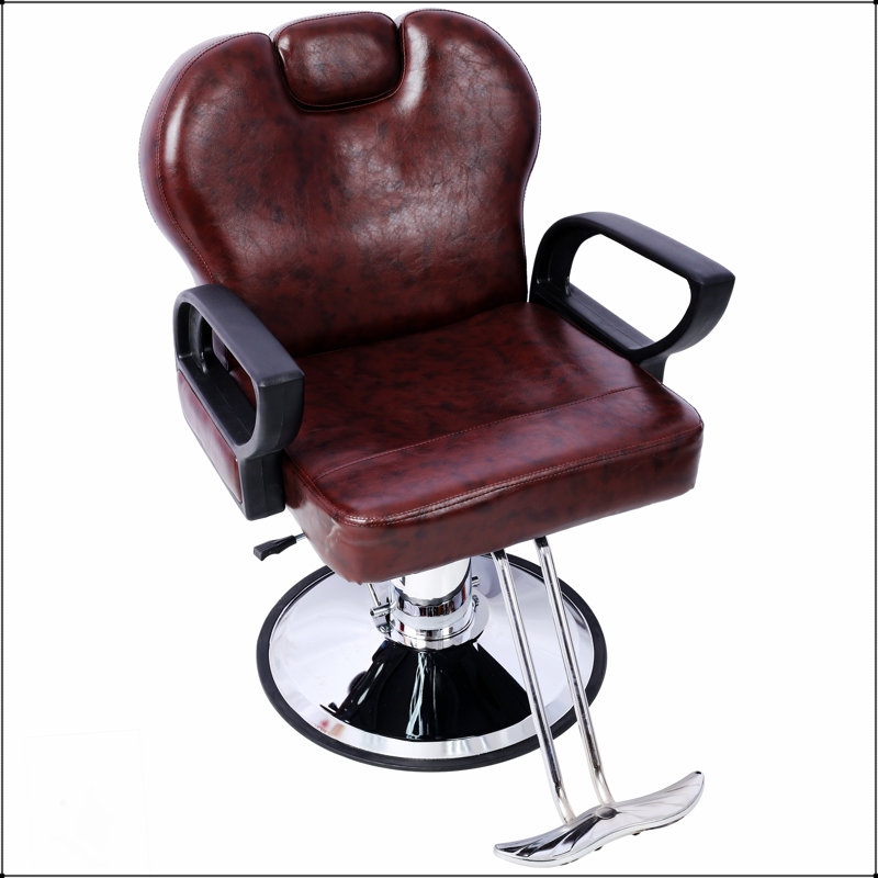 Fauteuil de coiffeur hydraulique robuste avec fonction d'inclinaison et siège plus large pour le confort et la durabilité du salon