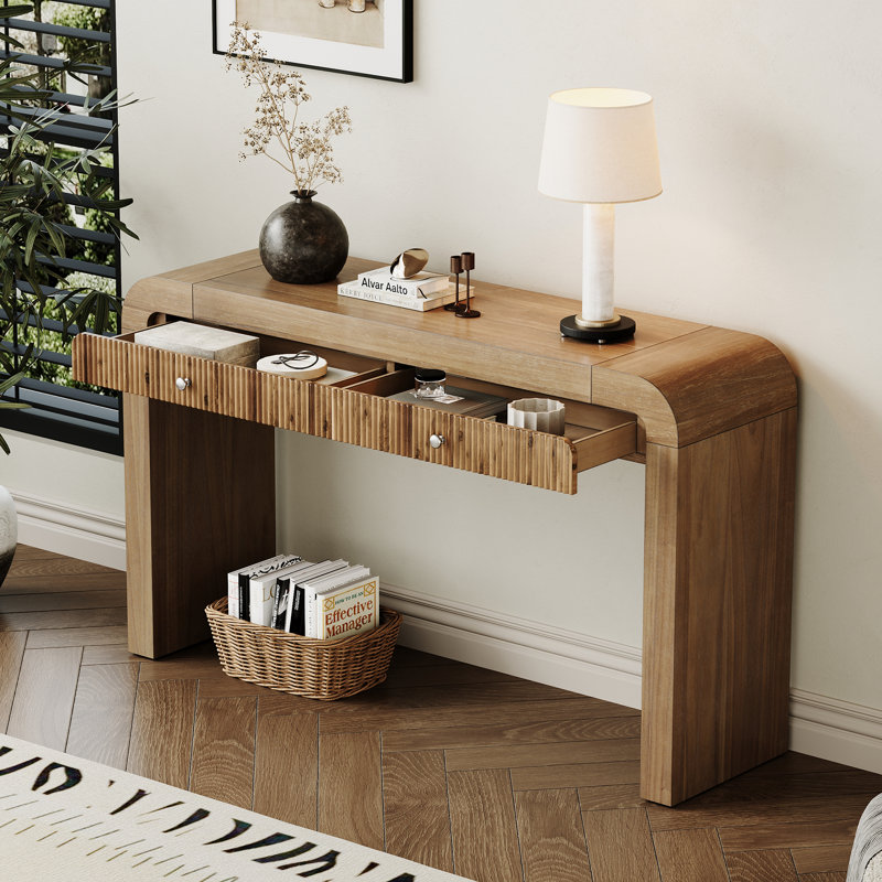 Console Raize, Bois naturel, Bois naturel
