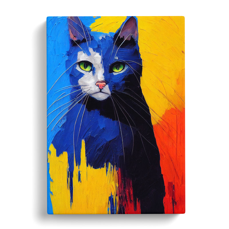 Cat Palette Knife Vol.3 - Wrapped Canvas, 50cm H x 35cm W x 3cm D