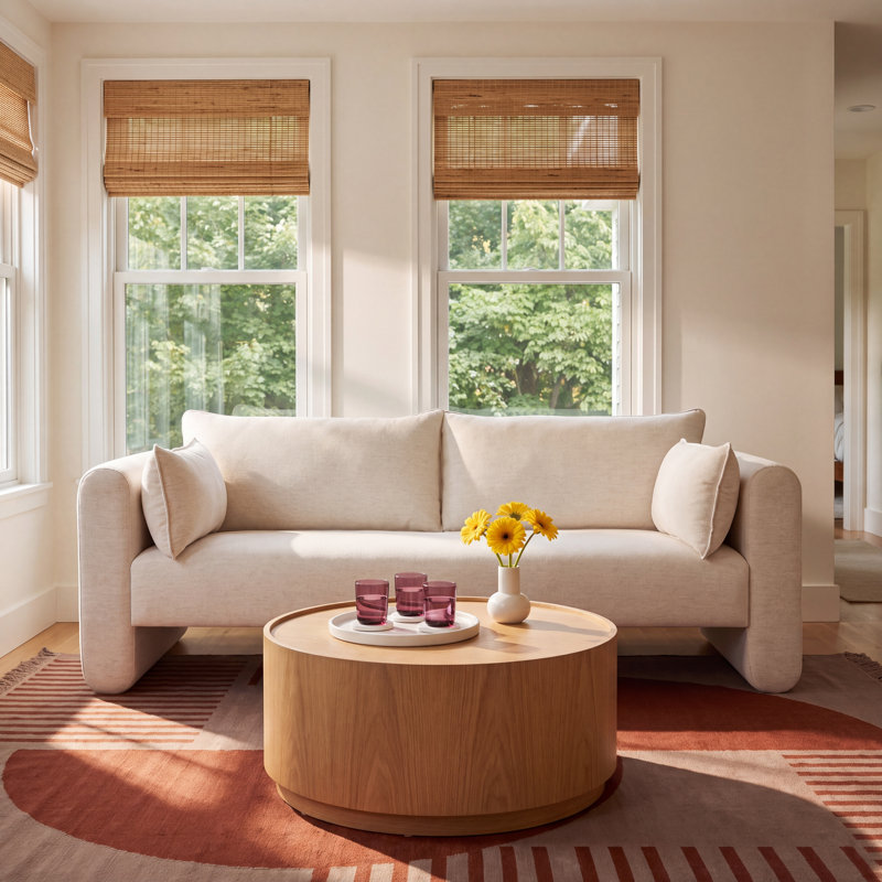 Lauro 85" Upholstered Sofa, Oat
