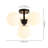 3-Light Modern Iron Glass Cover Globe Semi Flush Mount Lighting for Living Room/Bedroom-1246648266