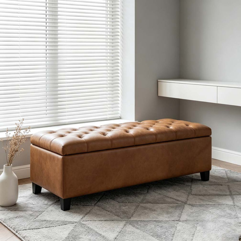 Banc avec rangement, Brun