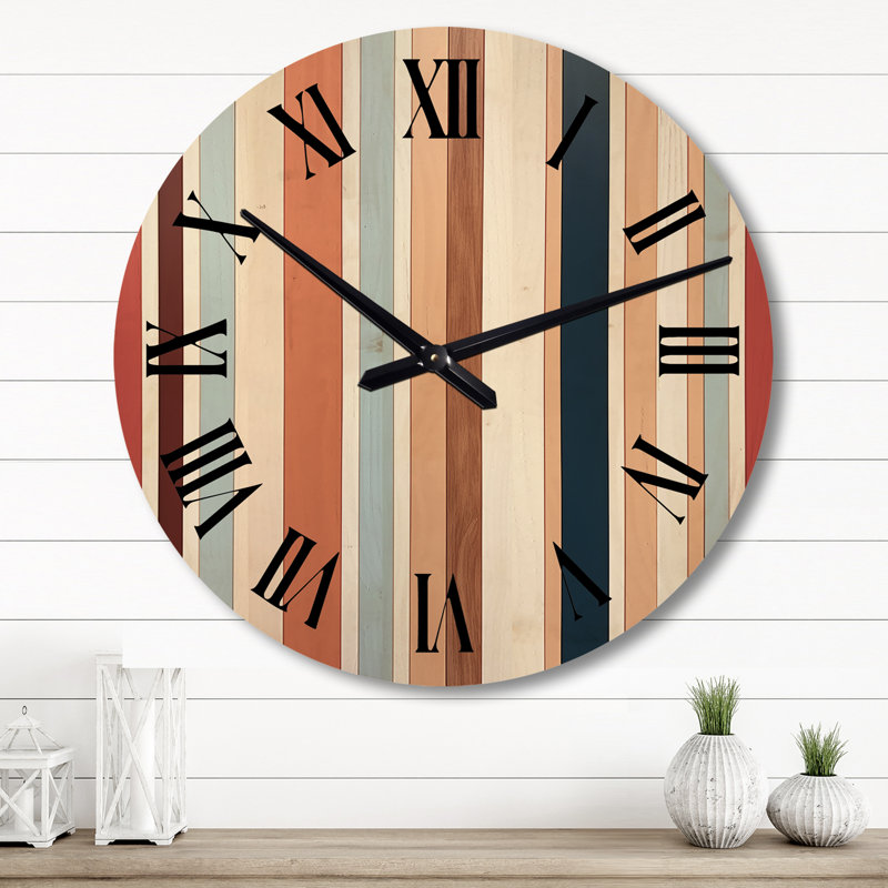 Horloge murale en bois massif Senoia, Grand