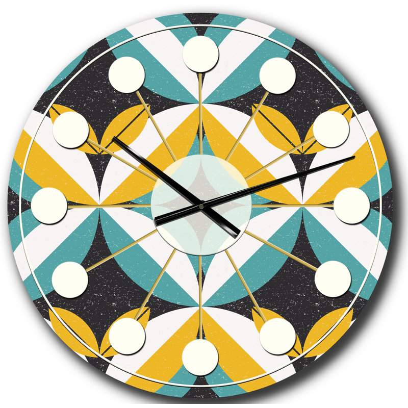 Horloge murale rétro Mid-Century, Grand