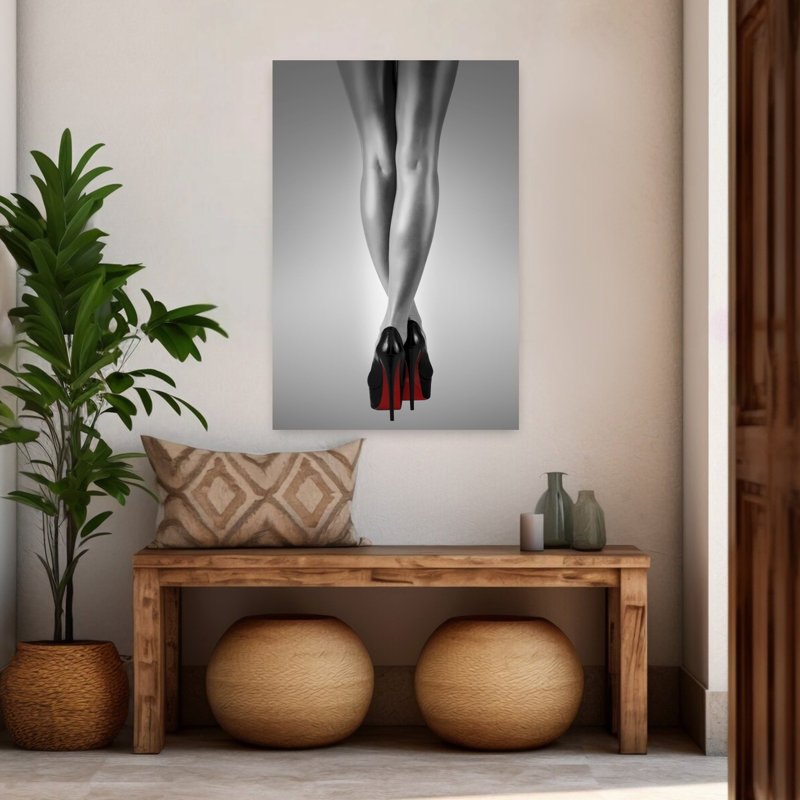 Fashion Red 2, art contemporain, H 48 po x l 32 po