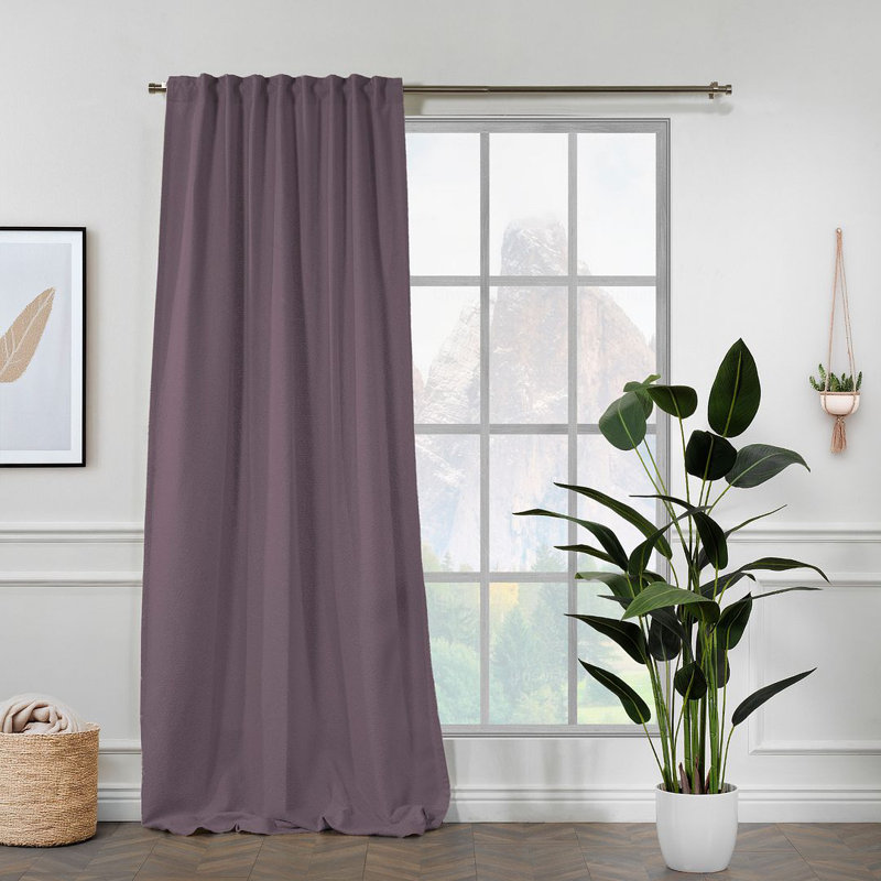 Extra Long & Extra Wide Polyester Decorative Curtain Single Panel, 52" W x 100" L, Eminence