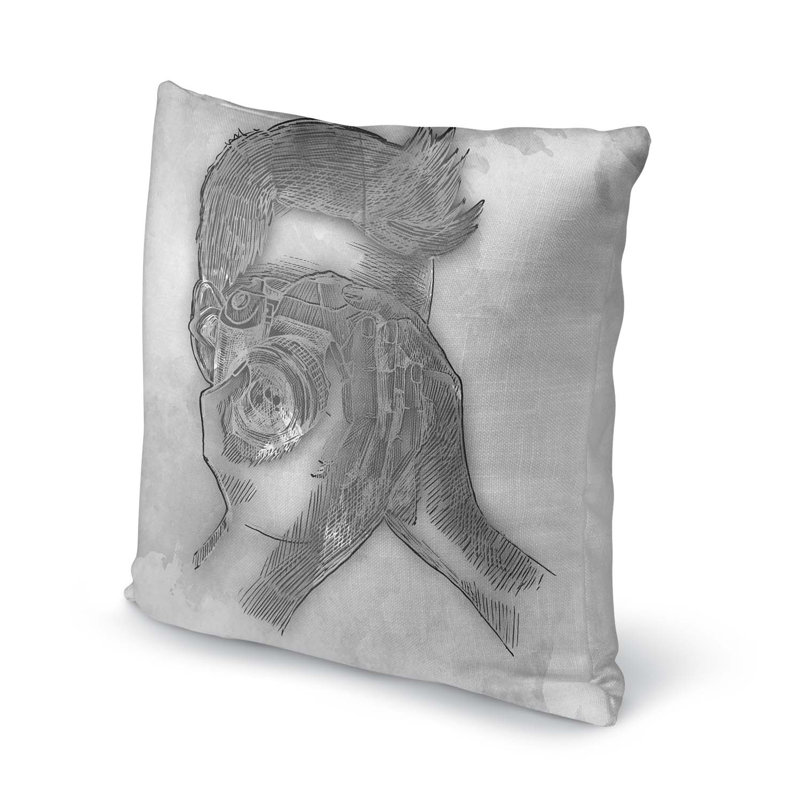 Housse et insert pour coussin carré Photographe, 24" X 24"