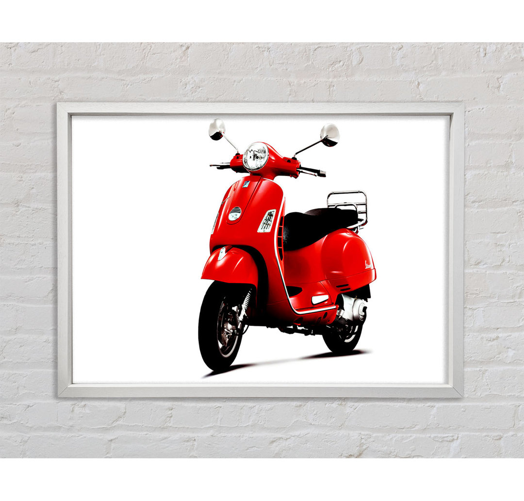 Vespa Mopede - Einzelner Bilderrahmen Kunstdrucke auf Leinwand