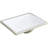 White Rectangular Ceramic Bathroom Sink - Overflow, Sound Dampening, Heat , Stain & Scratch Rust , No Faucet Holes Undermount Basin Absorbing, Emerged