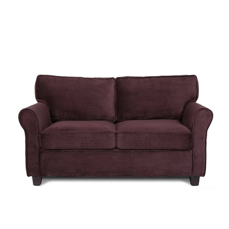 Canapé rembourré 57 po à assemblage facile 57 po, Mauve foncé