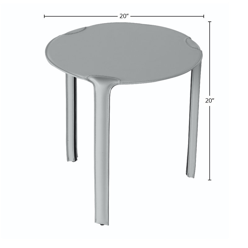 Libro End Table, Light Gray, 20" H x 20" W x 20" D