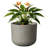 11 Inch Round Concrete Planter with Drainage Hole, Warm Gray-1735976927-1735976923