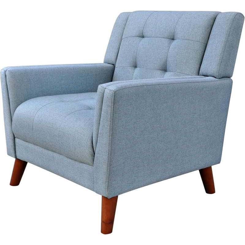 Fauteuil Mid-Century, Bleu