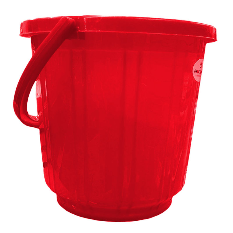 Seau à rayures en plastique delux