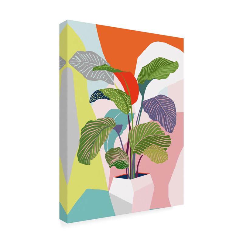 Art sur toile, bol Ioana Horvat, plante exotique, H 19 po x l 14 po