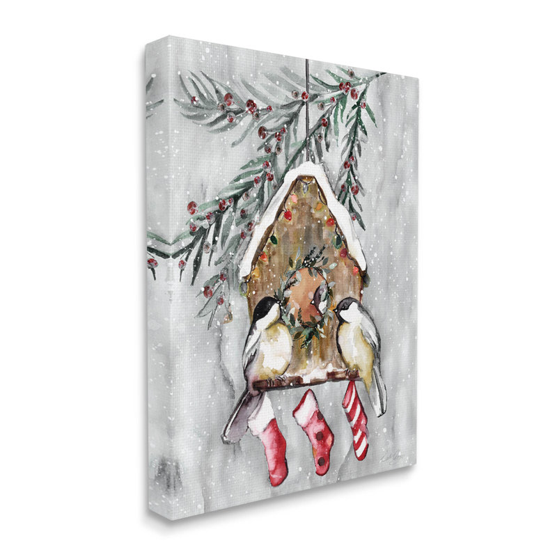 "Holiday Holidayings Birdhouse" par Stella Chang, H 20 po x l 16 po x P 1,5 po
