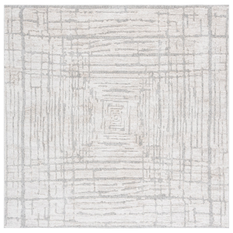 Tapis à performance abstraite Northport 404, Carré 6 pi 7 po