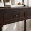 Mid century Modern Entryway Table Wood Console Table Traditional Design With 2 Drawers And Bottom Shelf-2010022981