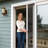 Larson Brisa 36"W x 80"H White Retractable Screen For Patio Doors