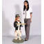 Grande statue de chien majordome Beagle