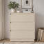 Table de chevet moderne à 3 tiroirs avec système de rangement coulissant dissimulé (1 pièce)-2125800731