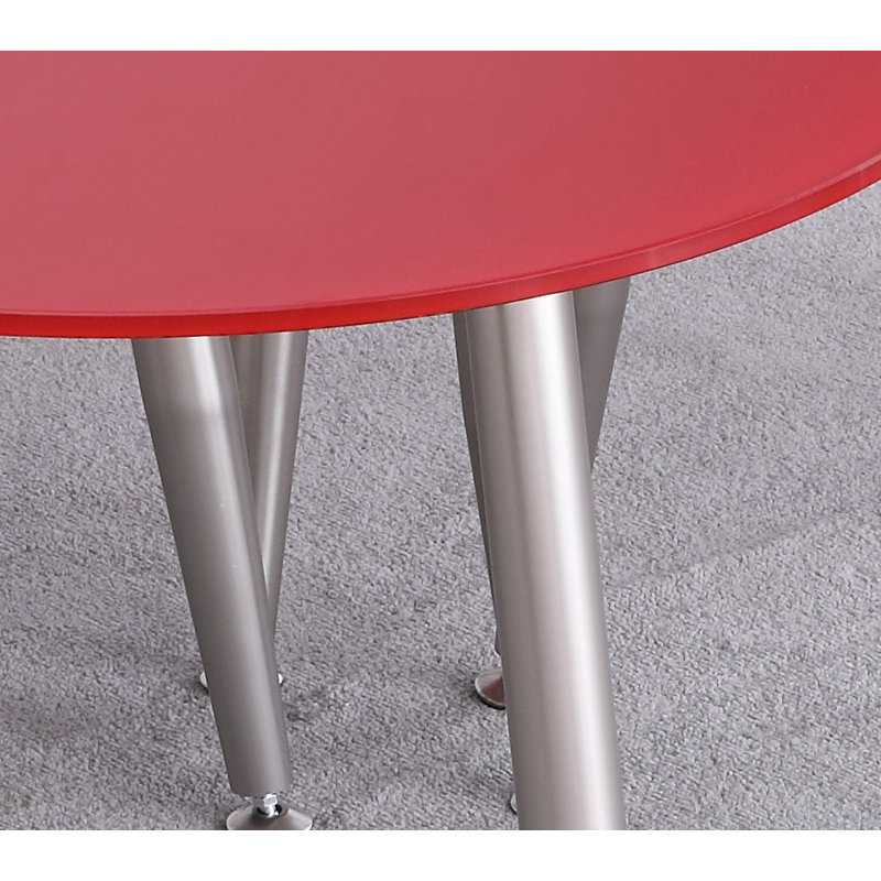 Table basse en verre Weronika, Rouge