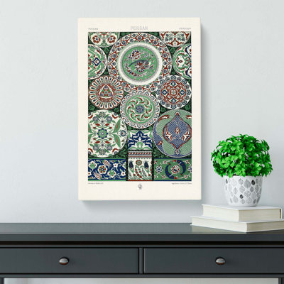 18th Century Persian Pattern by Albert Racinet - Wrapped Canvas