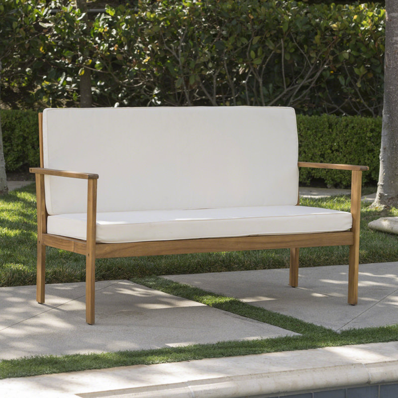 Banc rembourré Doyon, Crème, Brun